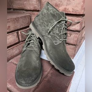 Sorel Madson Chukka Boots Green Camo Leather - Men’s 9.5